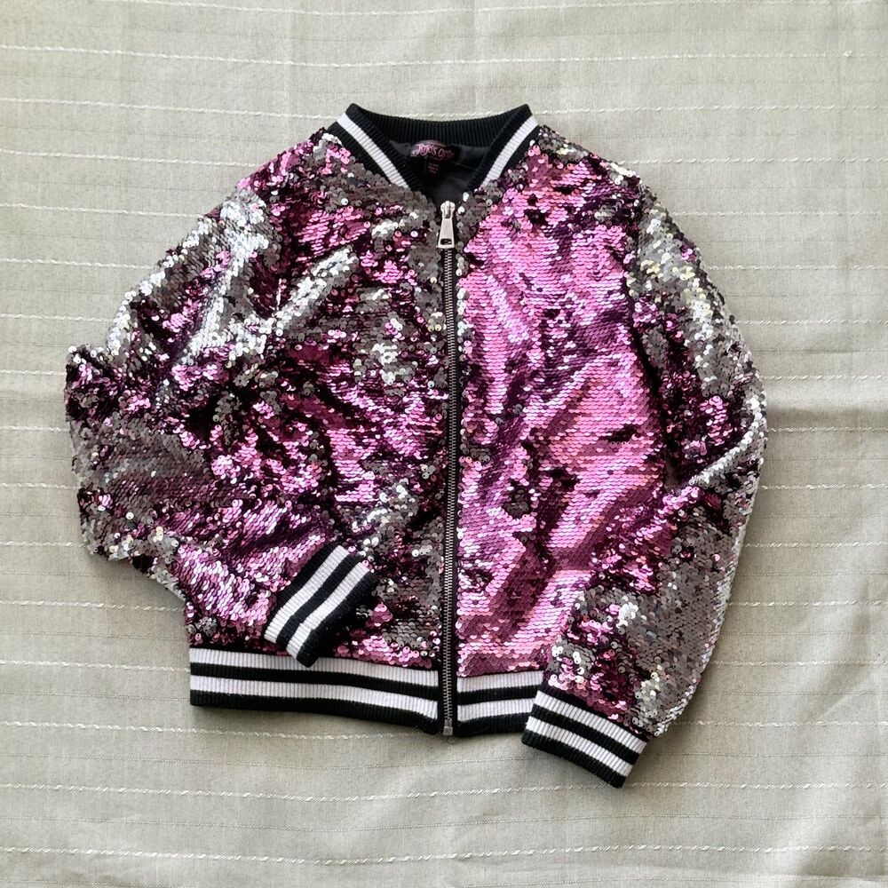 Jojo's Closet Sequin Flip Metallic Jacket Size 7